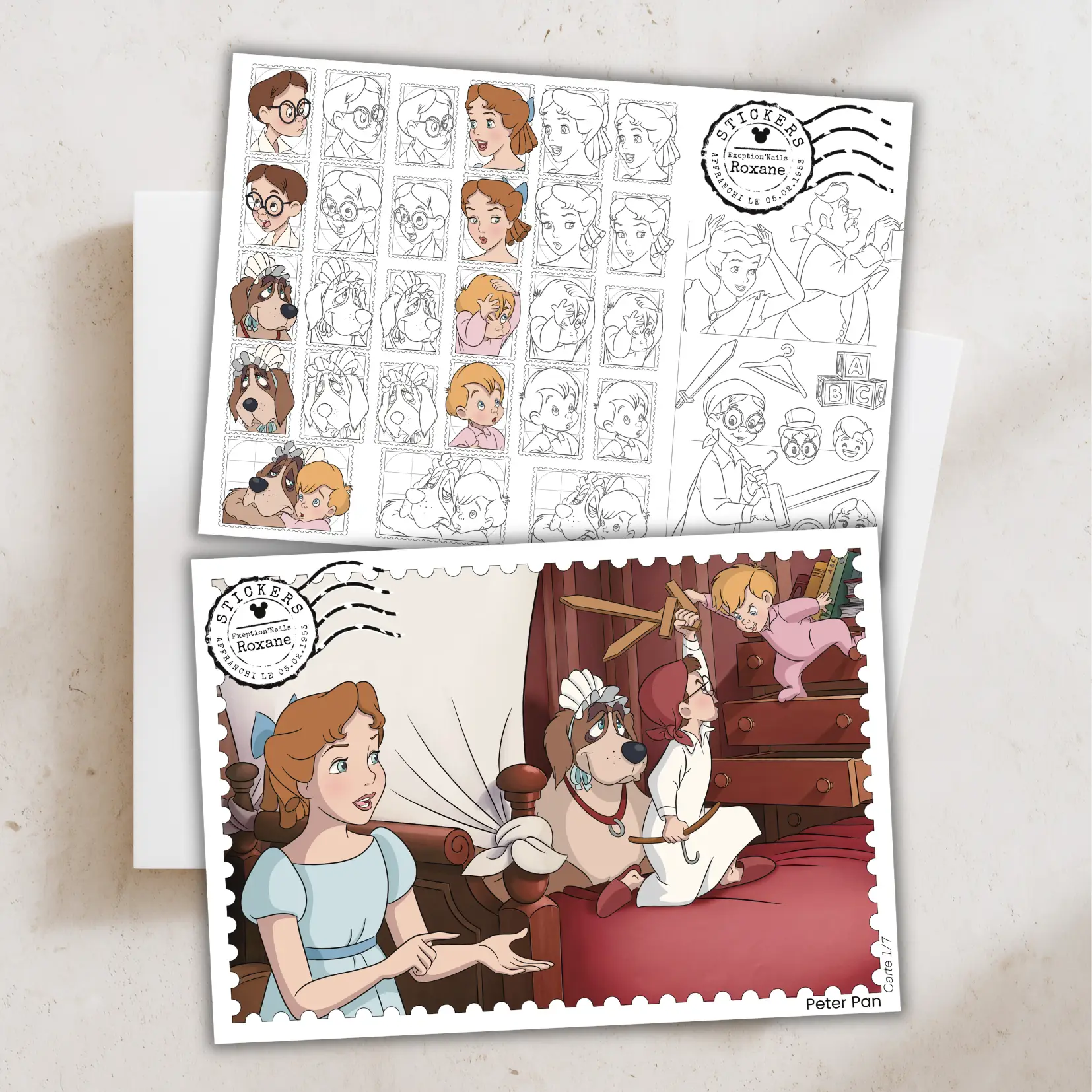 Peter Pan – lot de 7 cartes