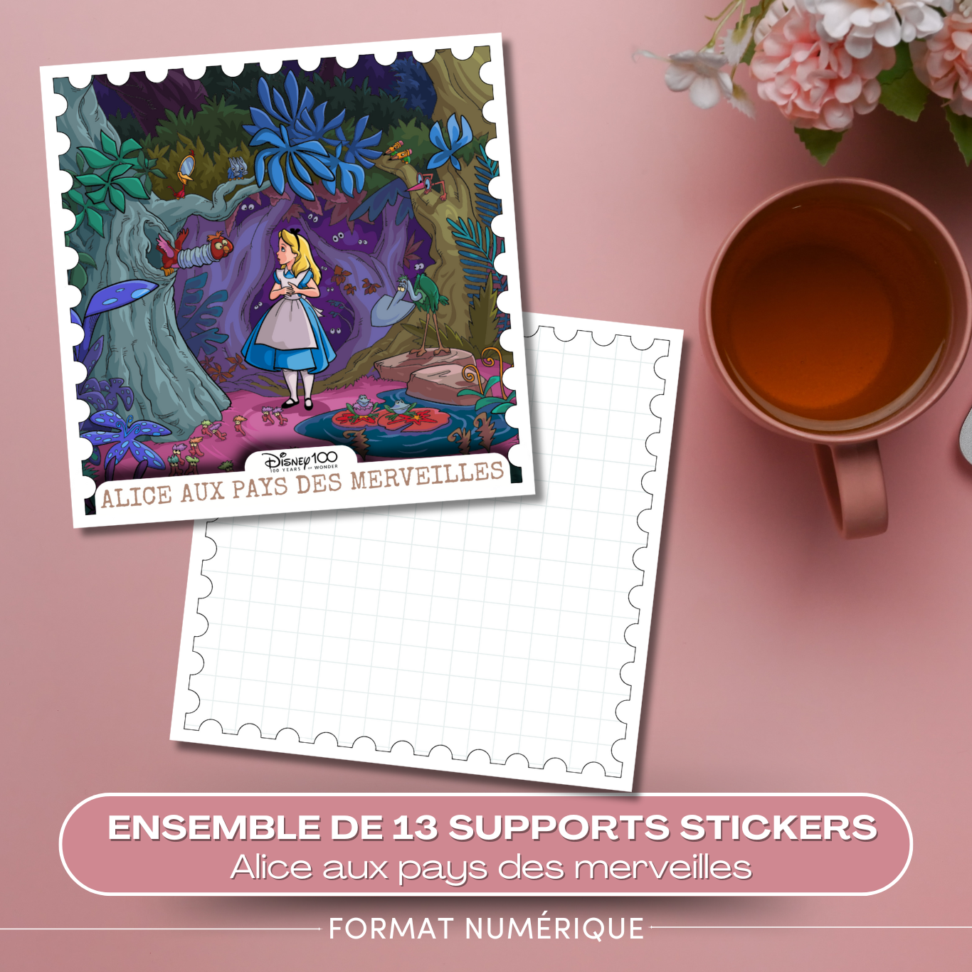 Alice aux pays des merveilles - lot de 13 fonds de boite – Image 3