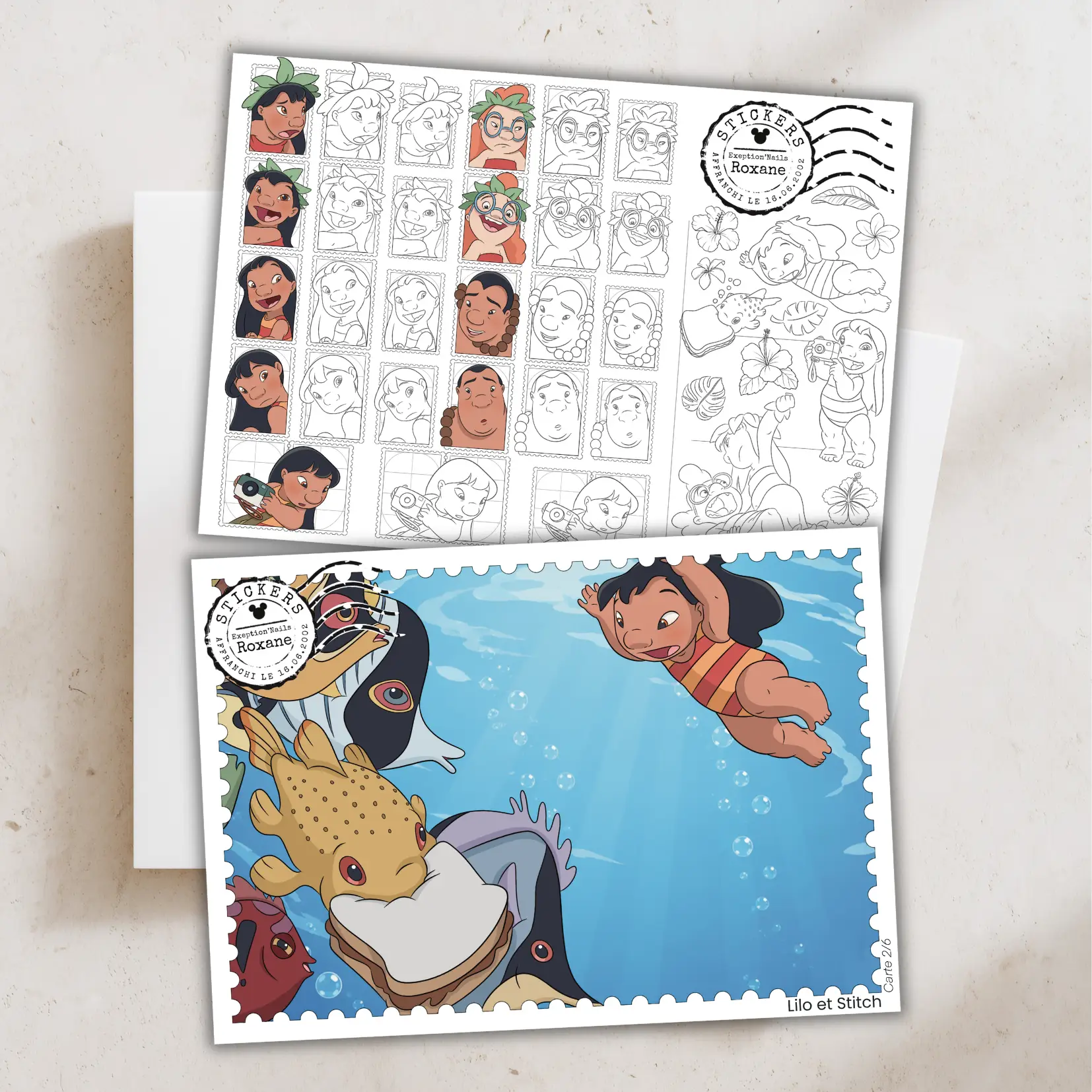 Lilo et Stitch – lot de 6 cartes