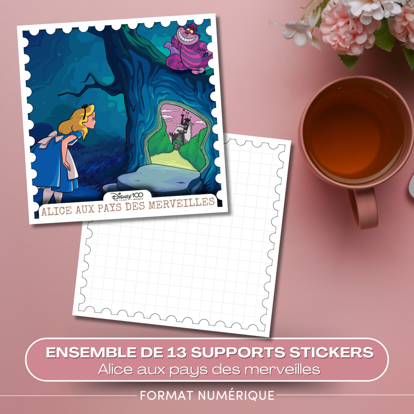 Alice aux pays des merveilles - lot de 13 fonds de boite – Image 13