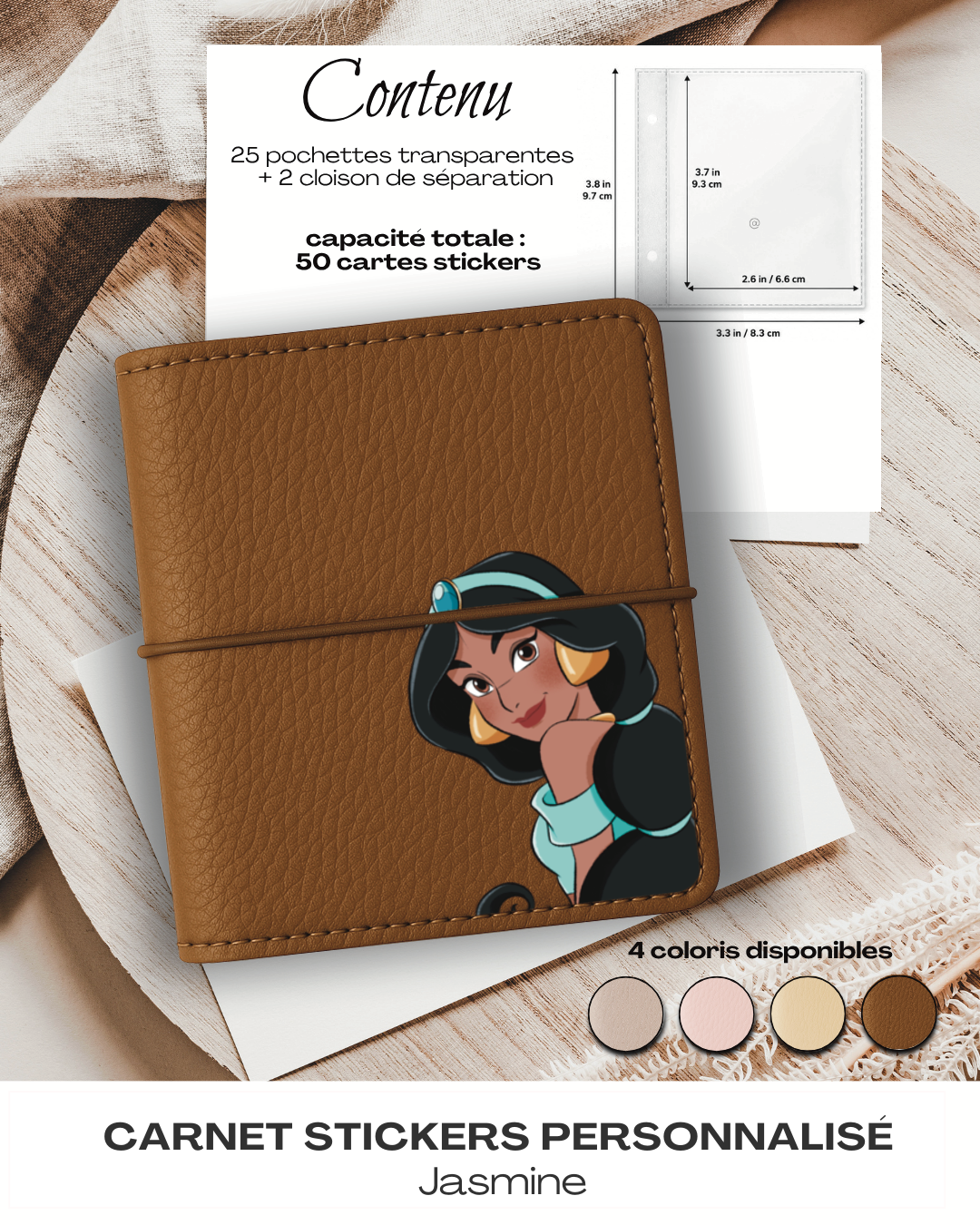 Carnet Stickers personnalisé – Jasmine