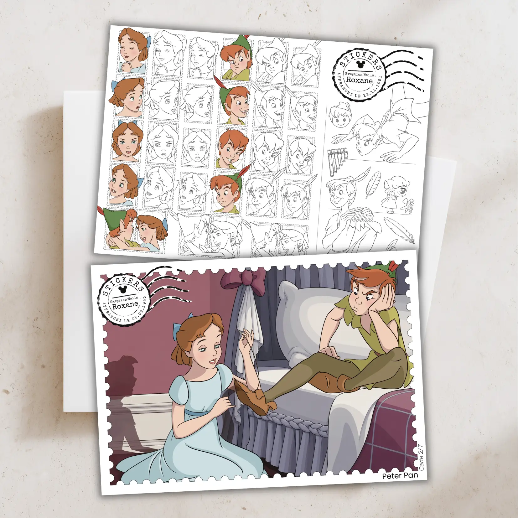 Peter Pan – lot de 7 cartes