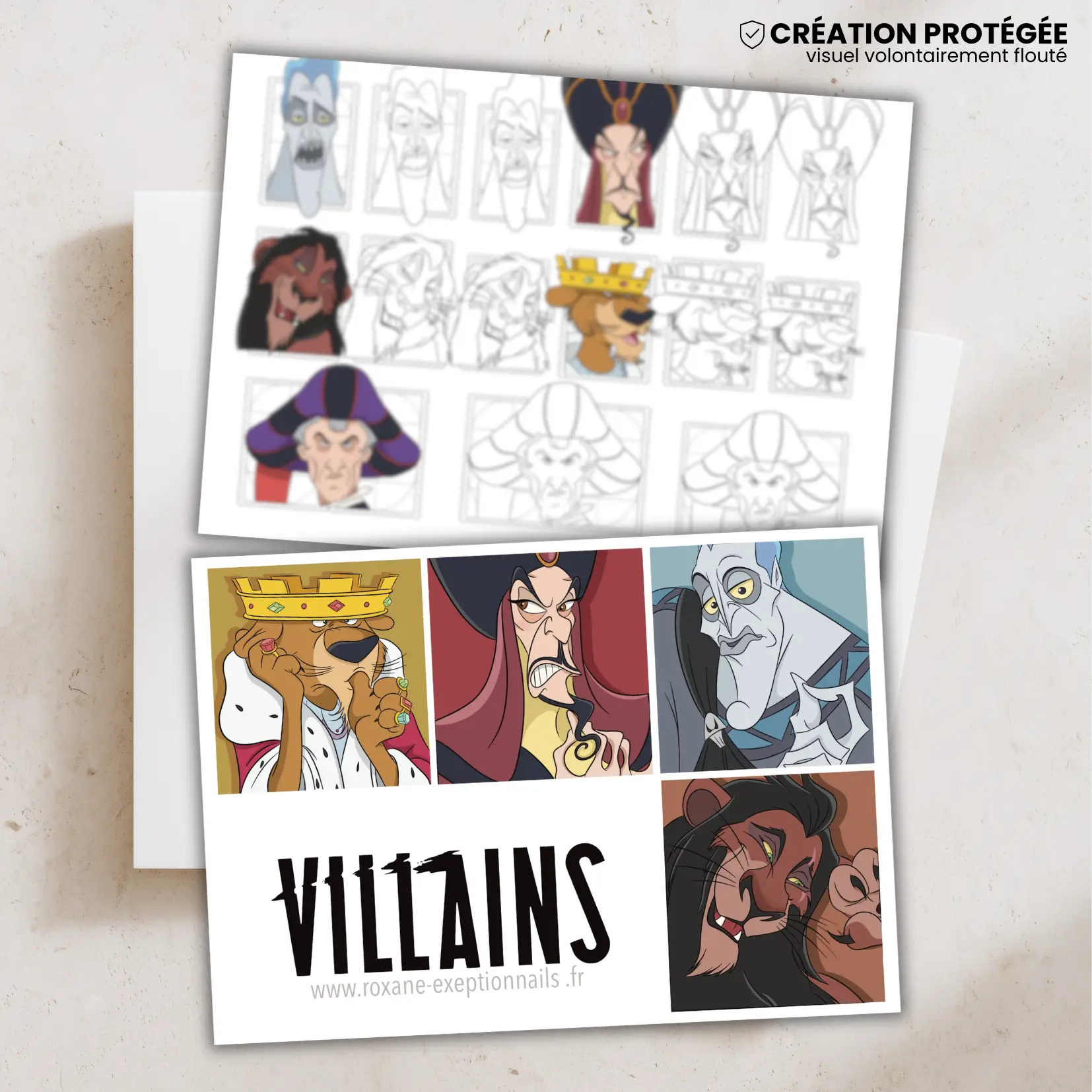 Vilains n°2 (Hadès, Jafar, Scar, Prince Jean, Frollo) – 1 mini carte