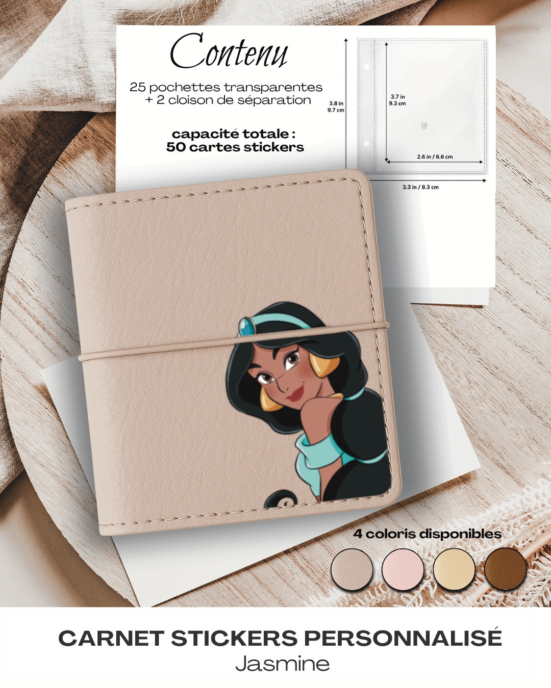 Carnet Stickers personnalisé – Jasmine