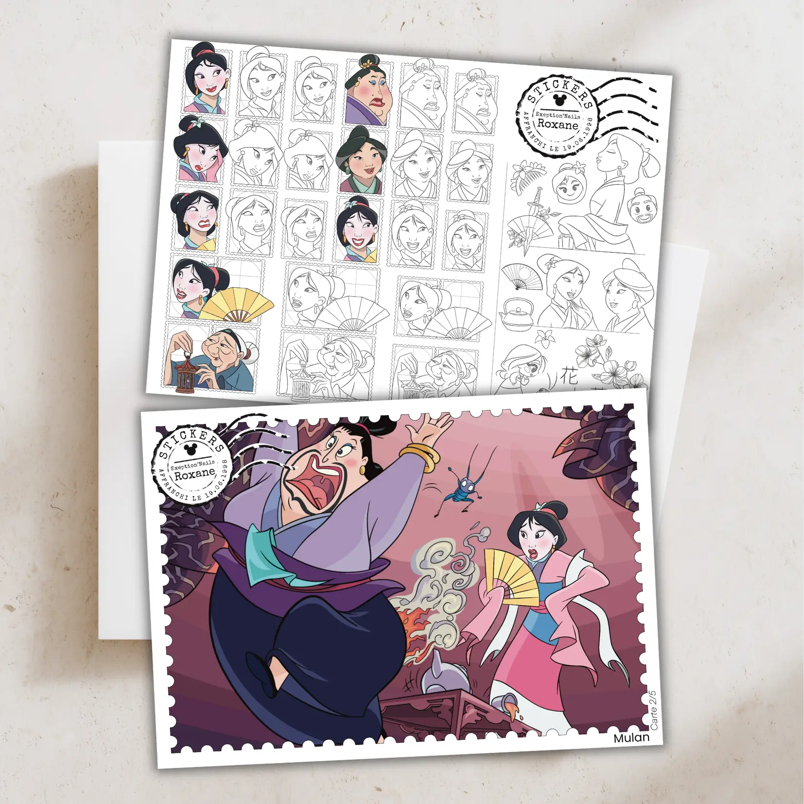 Mulan – lot de 5 cartes