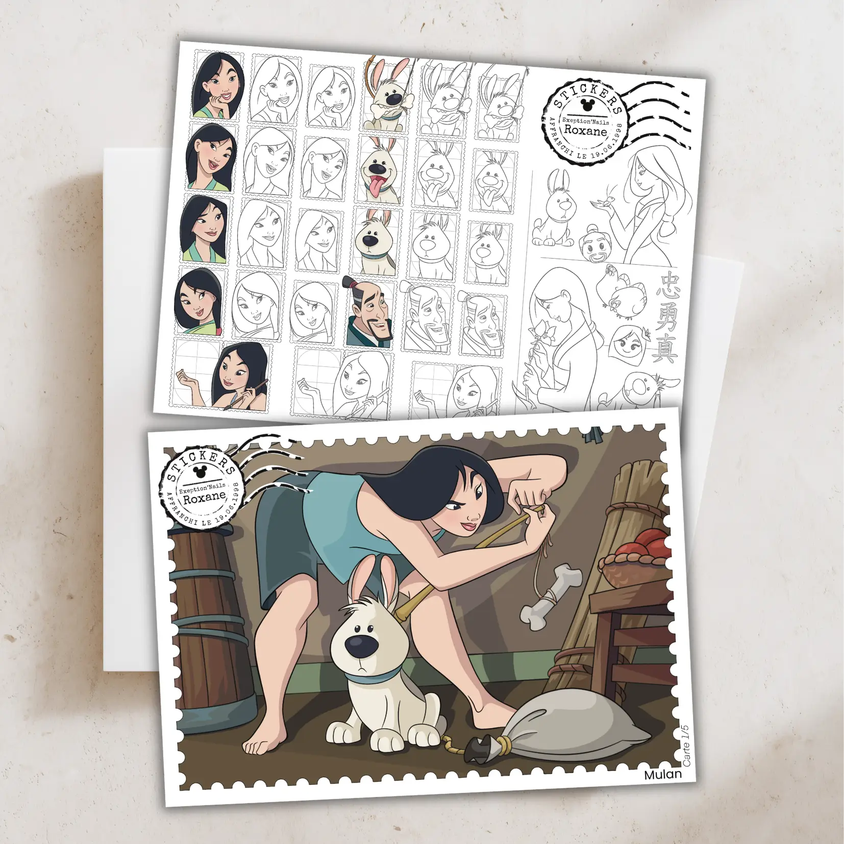 Mulan – lot de 5 cartes
