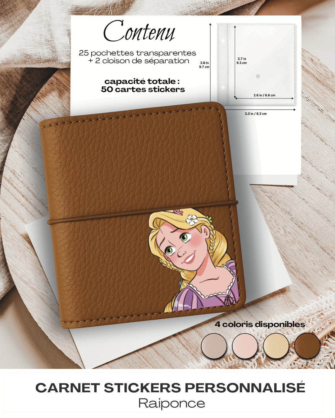 Carnet Stickers personnalisé – Raiponce