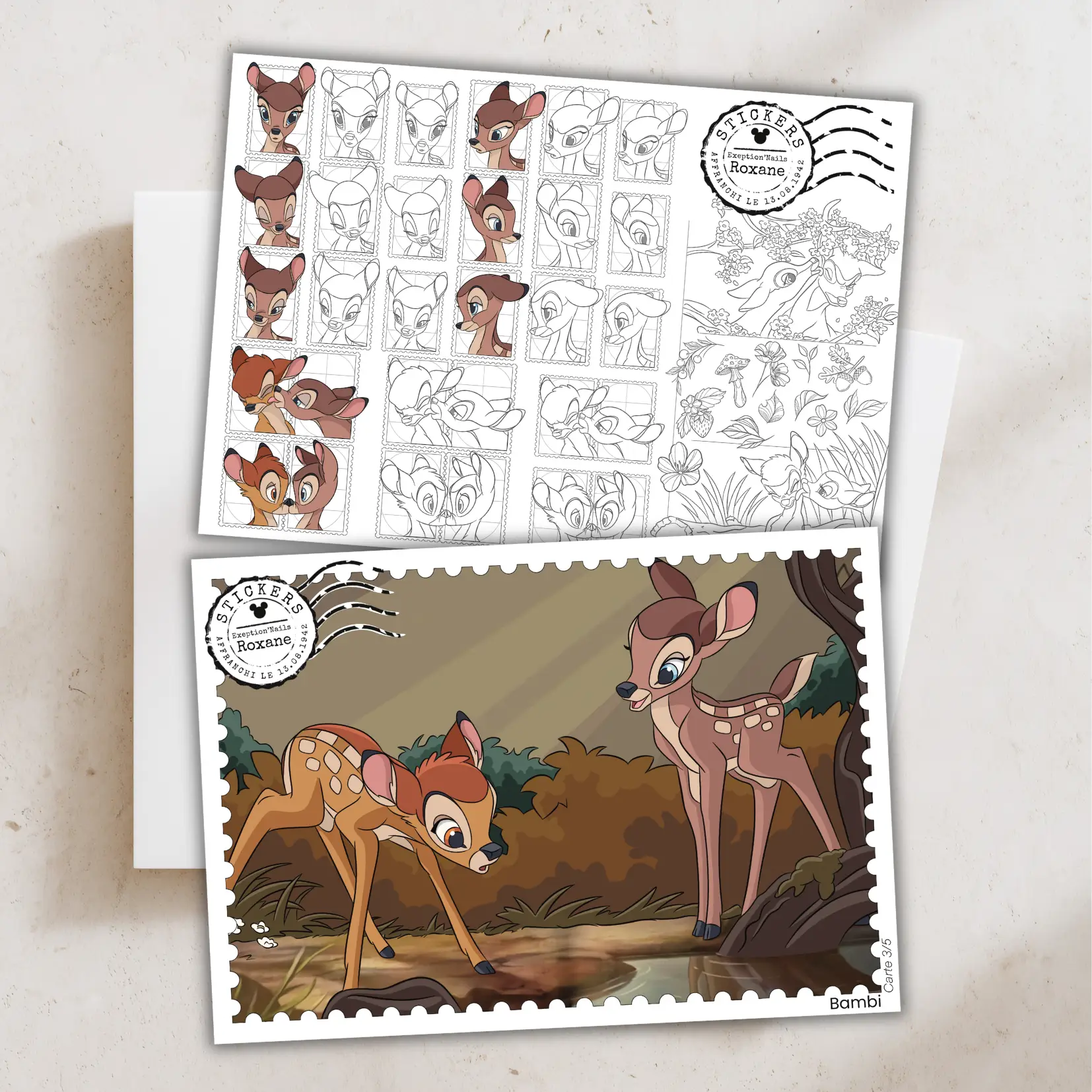 Bambi – lot de 5 cartes