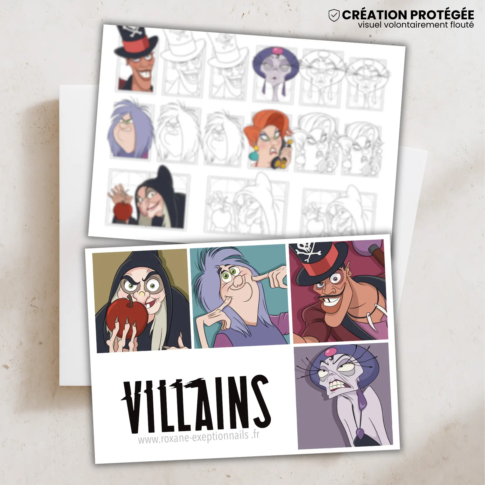 Vilains n°3 (Dr Facilier, Yzma, Mme Mim, Medusa, Sorcière) – 1 mini carte