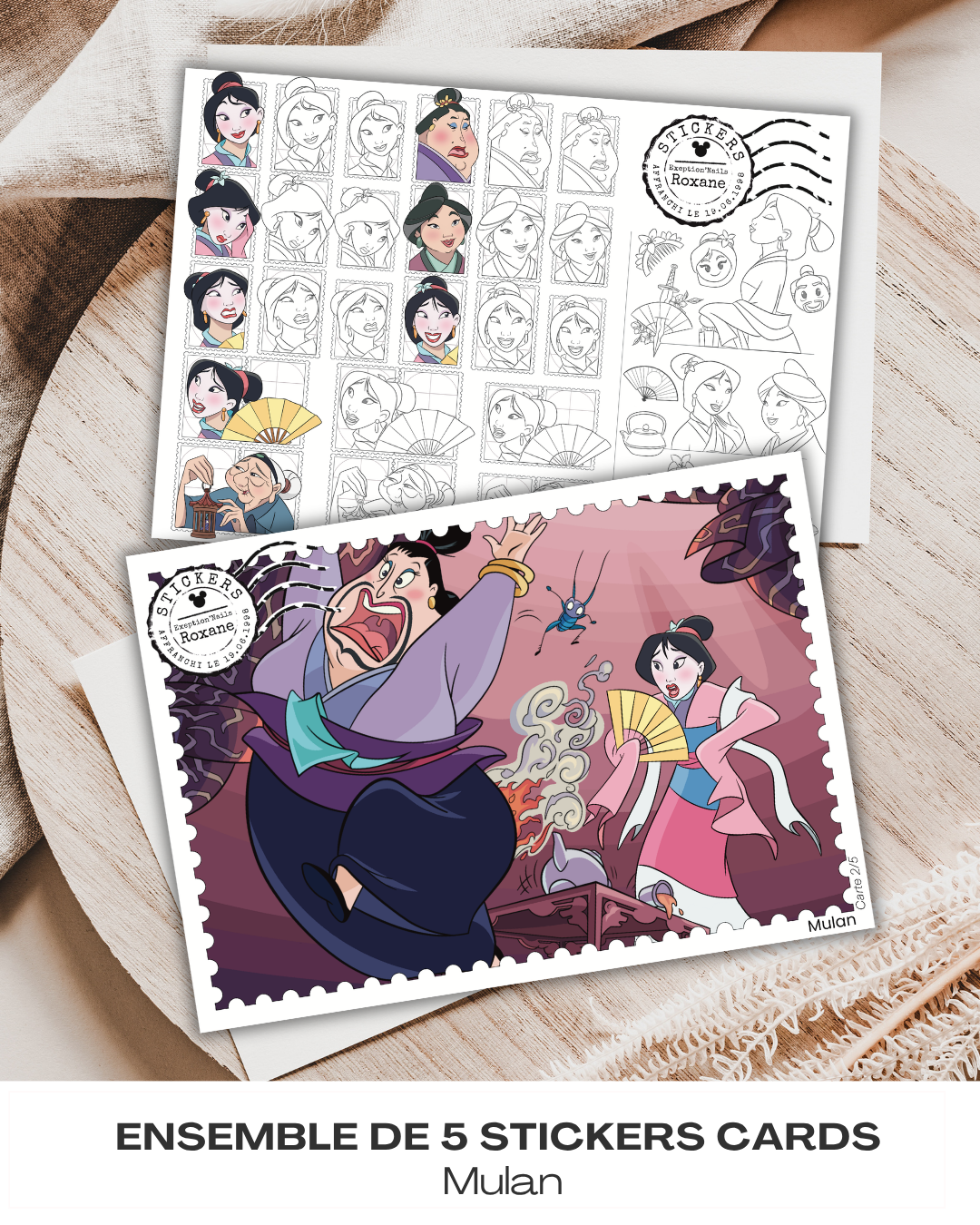 Mulan – lot de 5 cartes