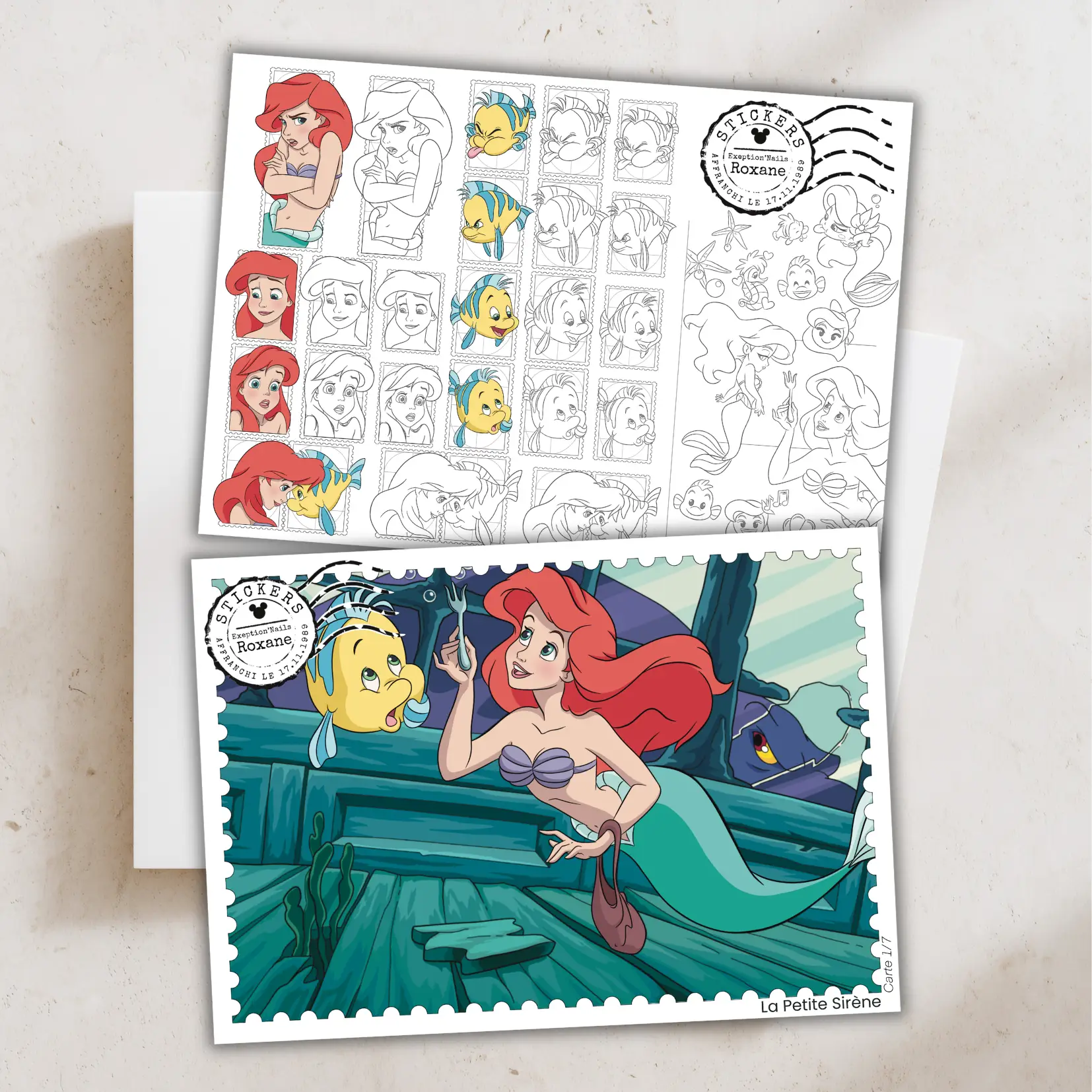 La Petite Sirène – lot de 7 cartes