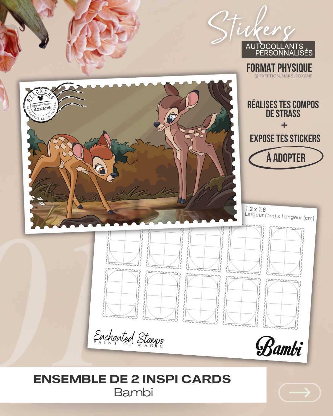 Bambi – lot de 2 Inspi Cards (gabarits vierges)