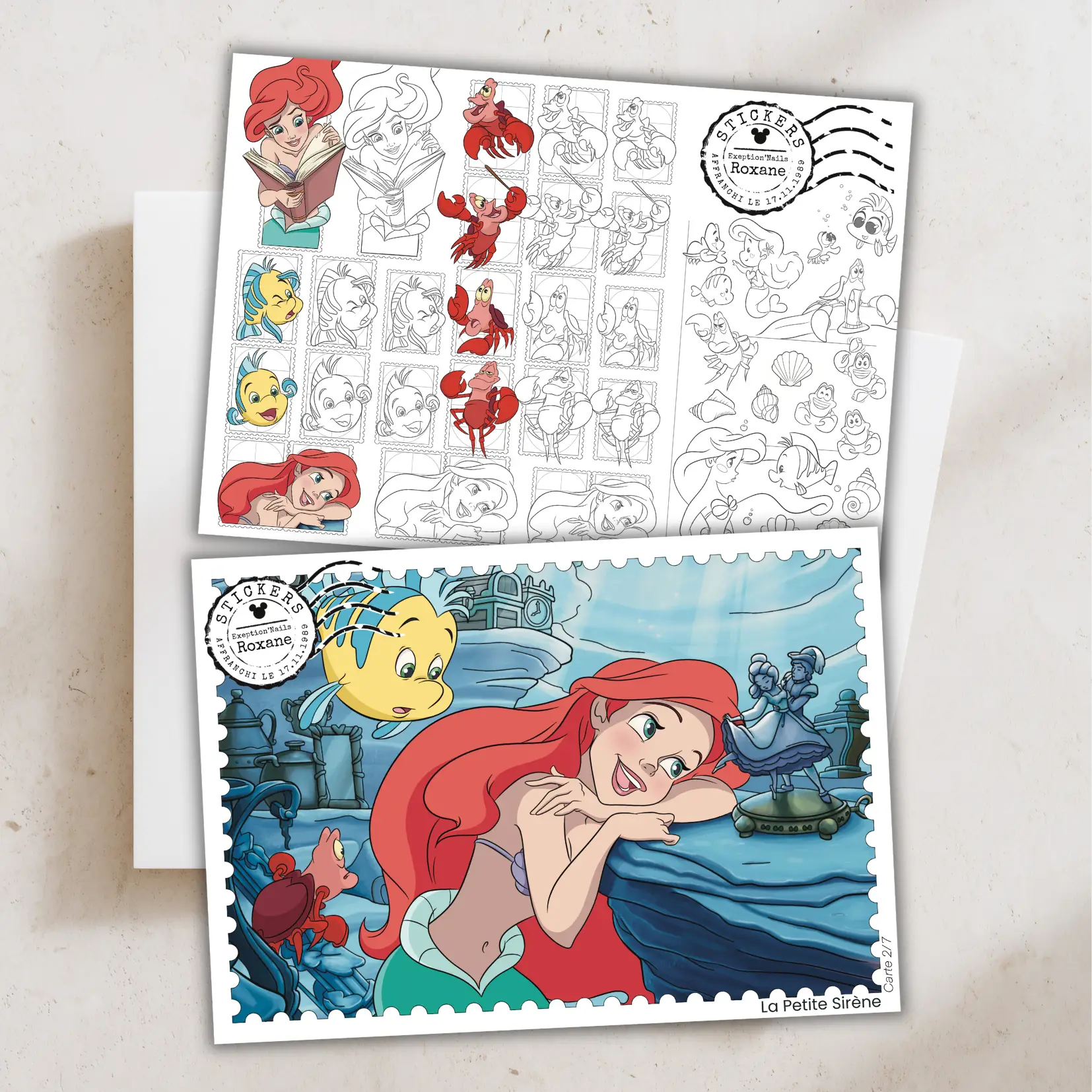 La Petite Sirène – lot de 7 cartes