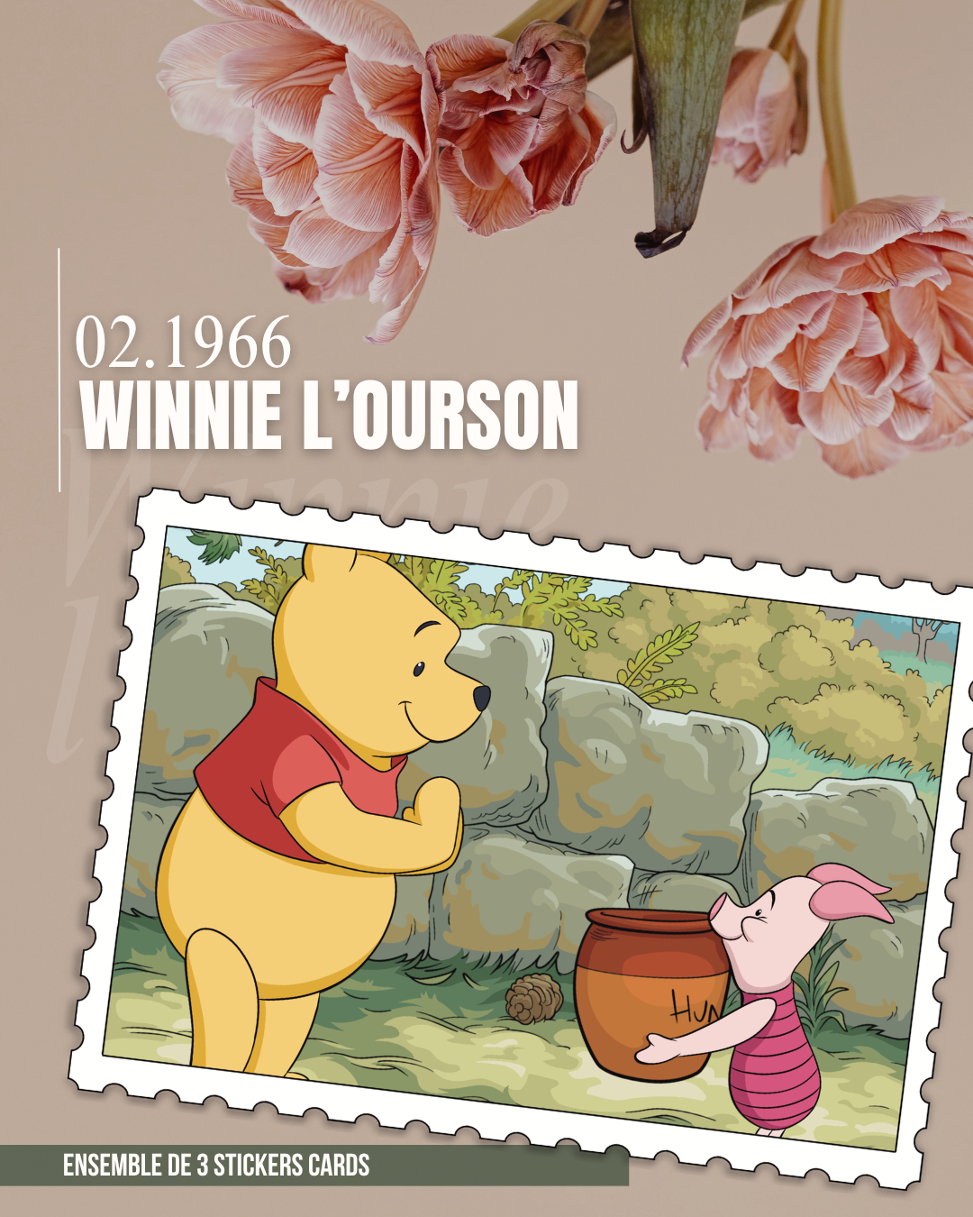 Winnie l’ourson – lot de 3 cartes
