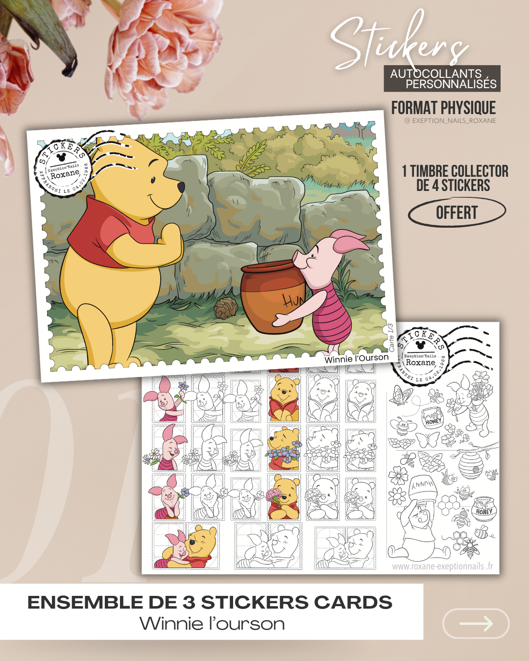 Winnie l’ourson – lot de 3 cartes