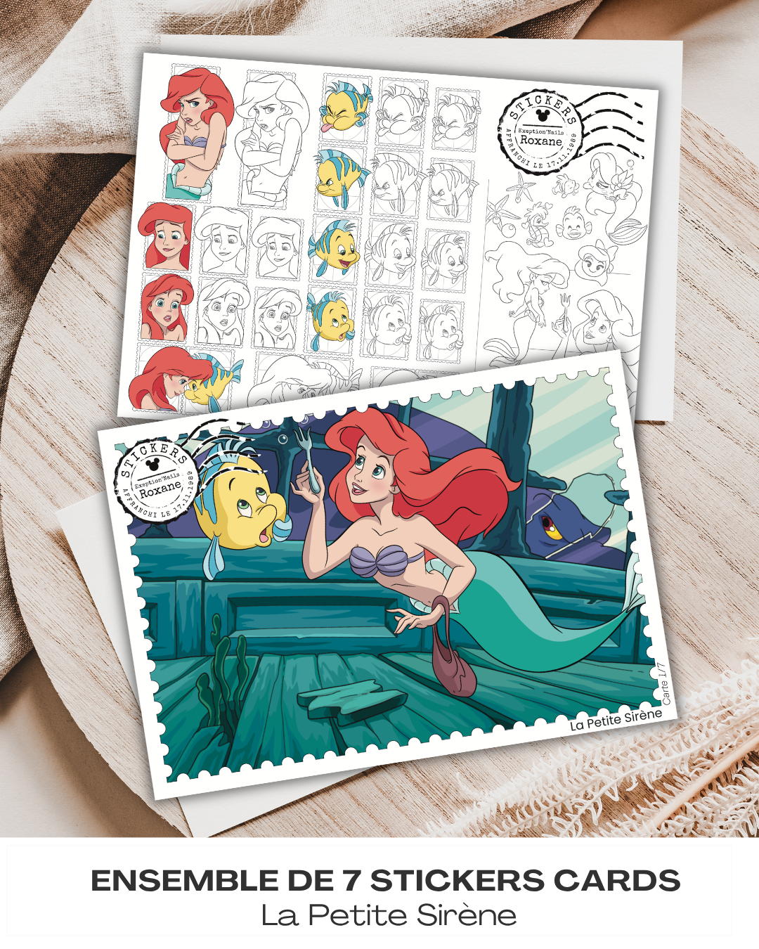 La Petite Sirène – lot de 7 cartes