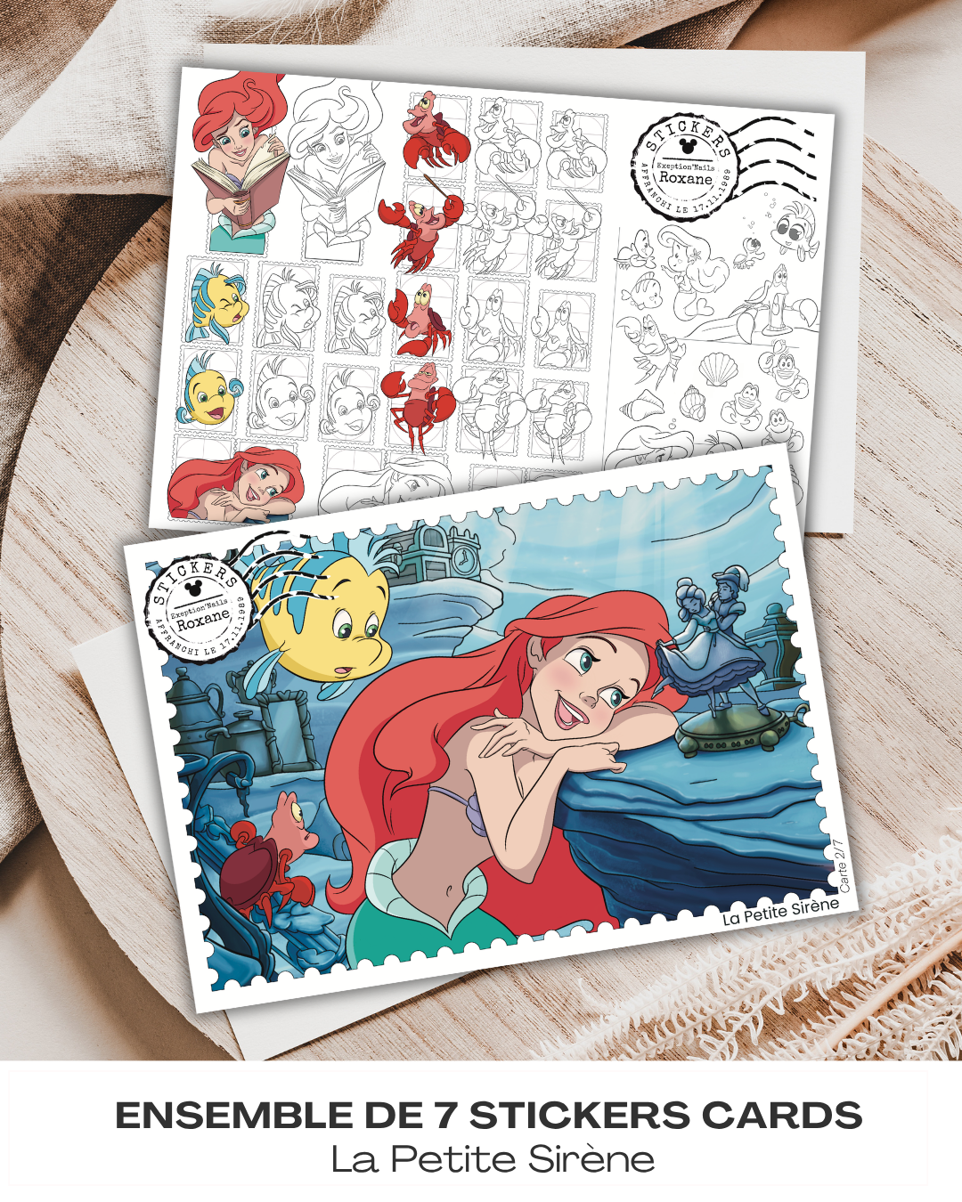 La Petite Sirène – lot de 7 cartes
