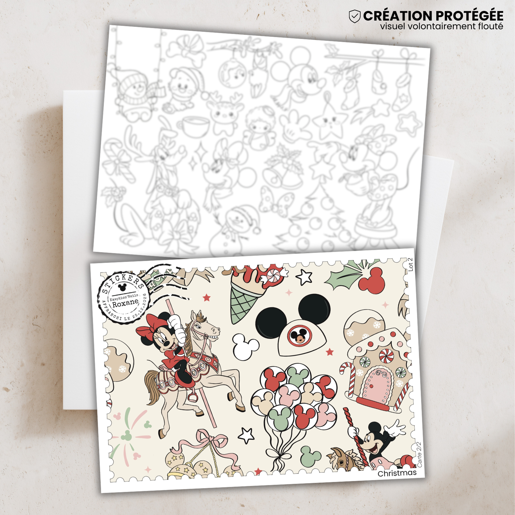 Christmas – 2 minis cartes – Lot n°2