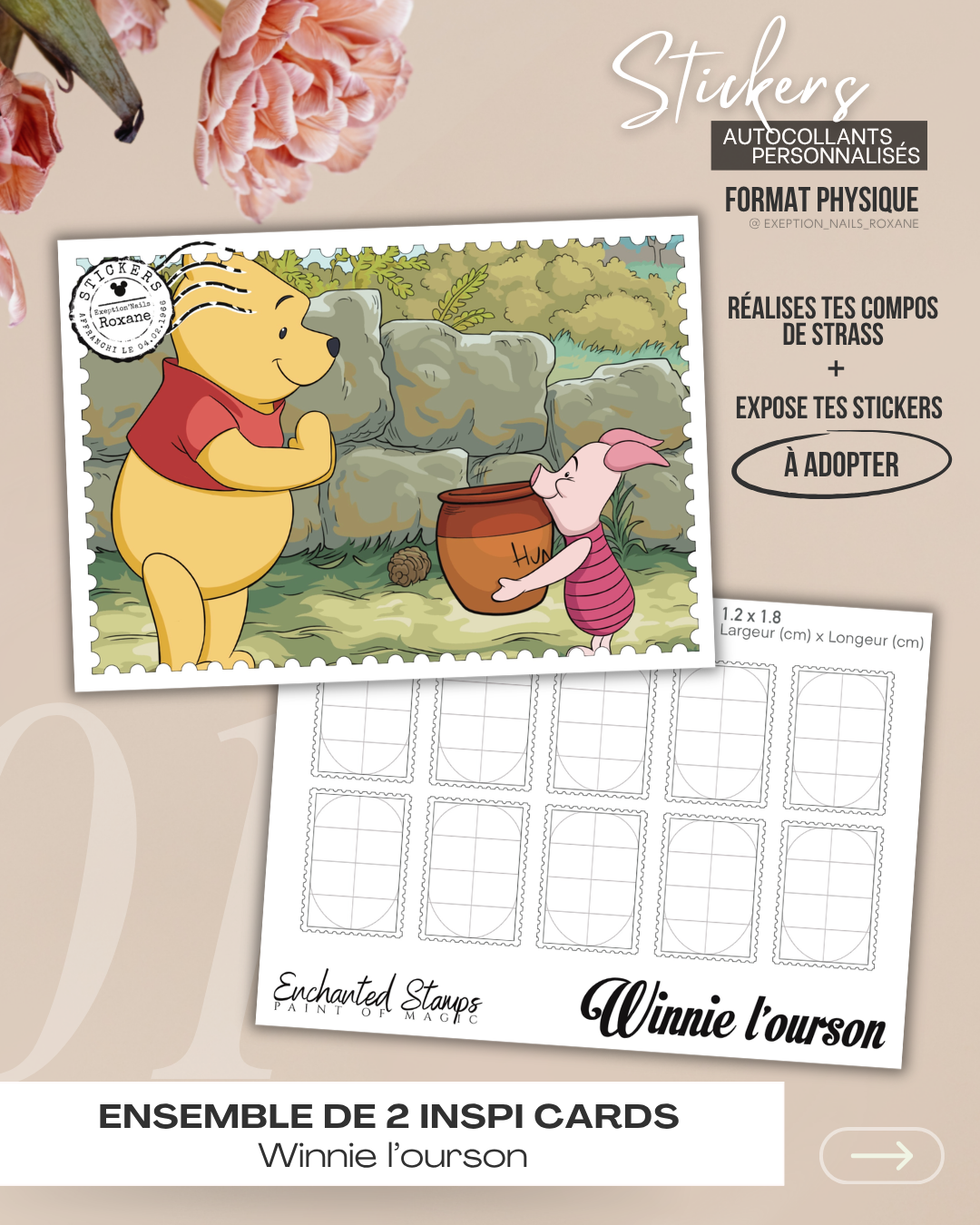 Winnie l’ourson – lot de 2 Inspi Cards (gabarits vierges)