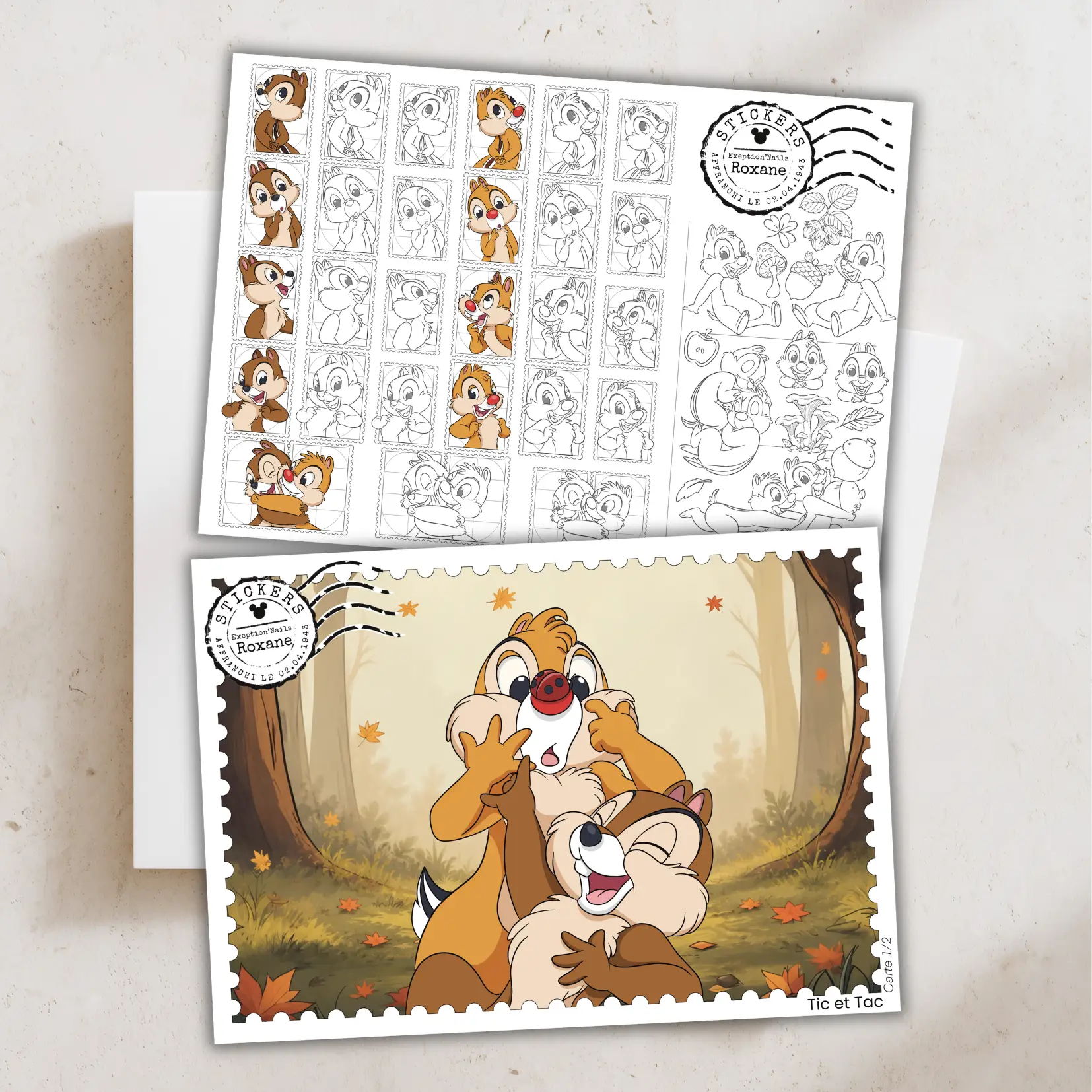 Tic et Tac – lot de 2 cartes