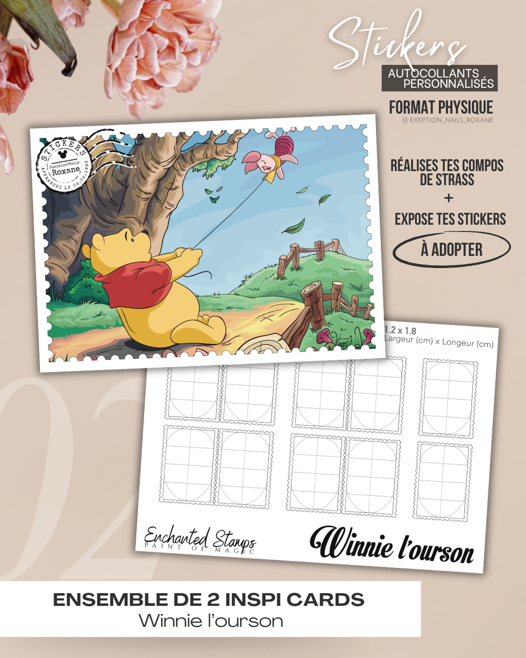 Winnie l’ourson – lot de 2 Inspi Cards (gabarits vierges)