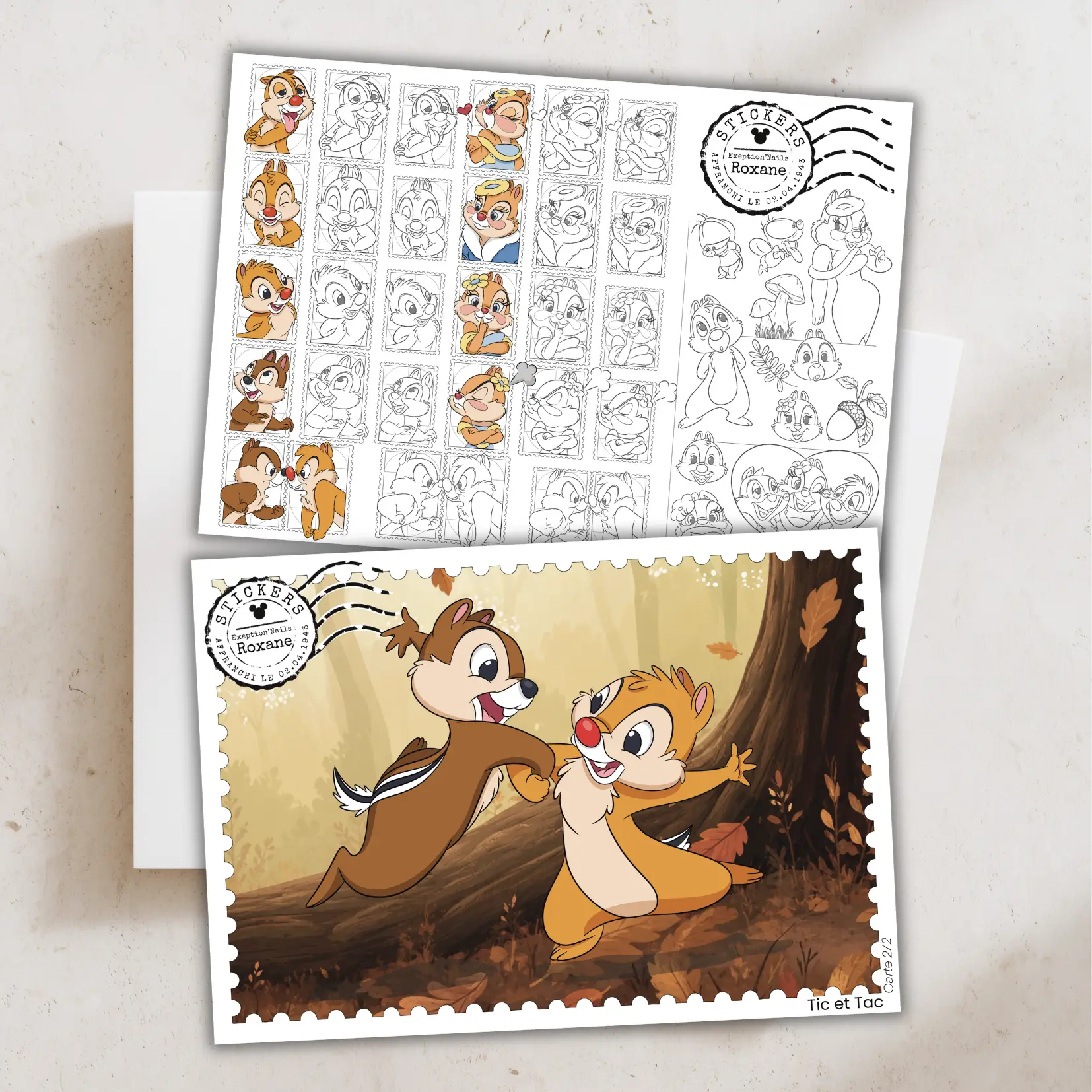 Tic et Tac – lot de 2 cartes
