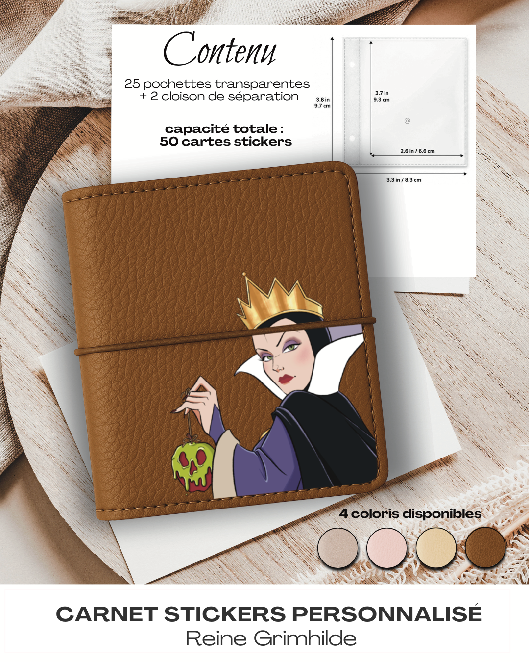 Carnet Stickers personnalisé – Reine Grimhilde