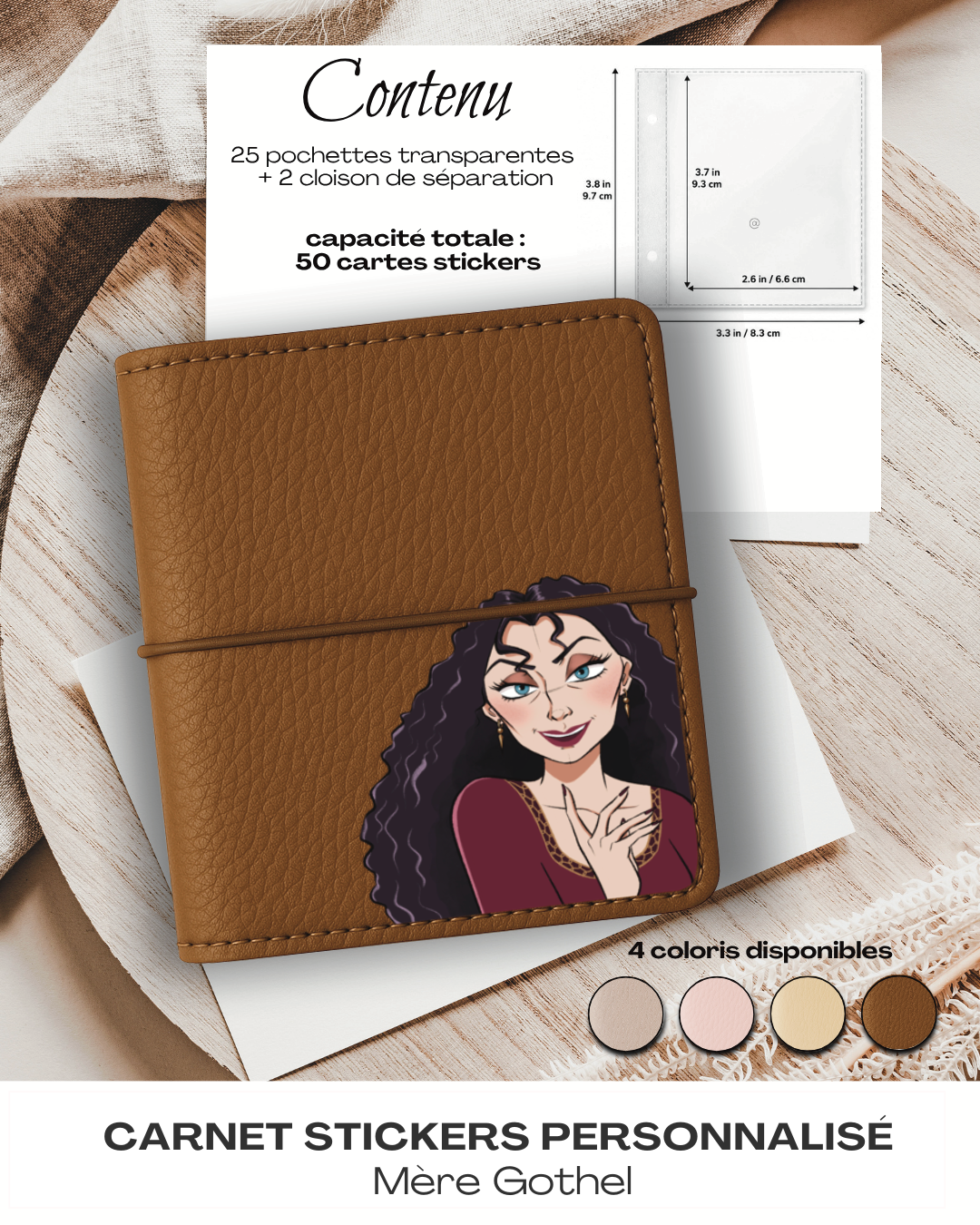 Carnet Stickers personnalisé – Mère Gothel
