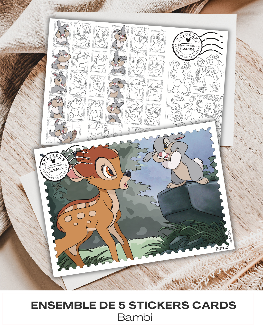 Bambi – lot de 5 cartes