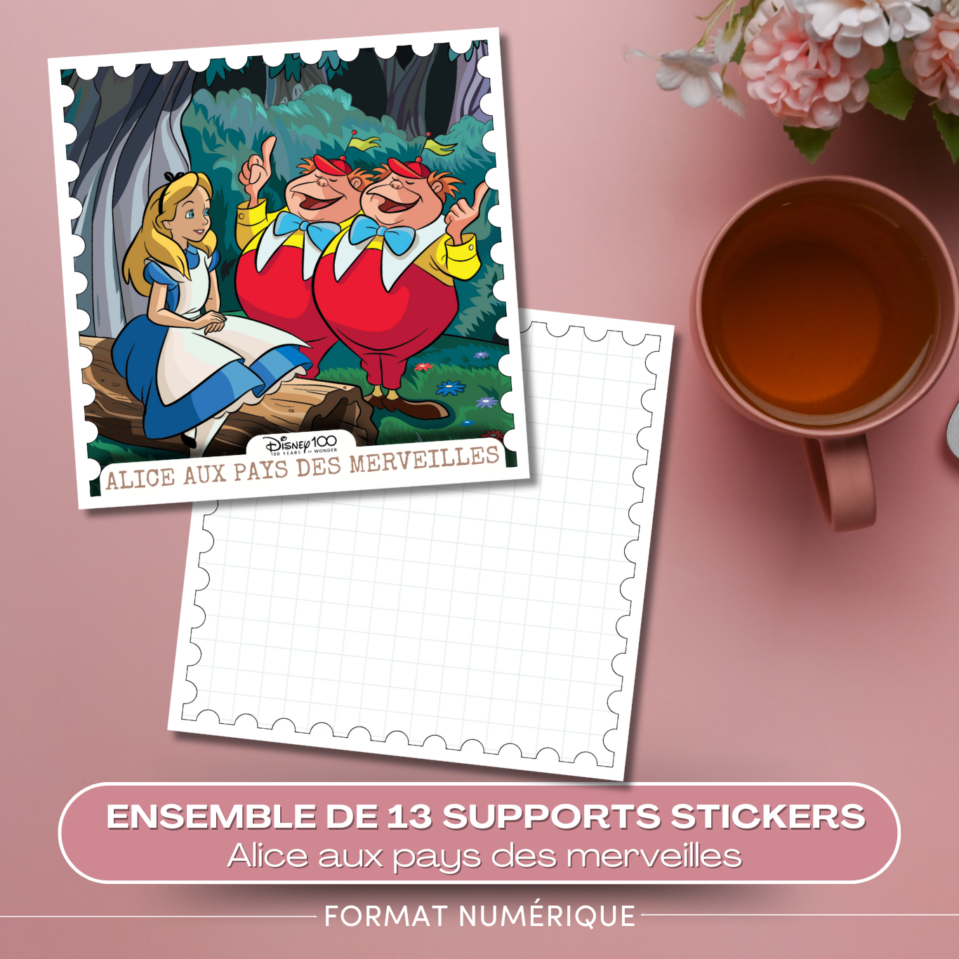 Alice aux pays des merveilles - lot de 13 fonds de boite – Image 8