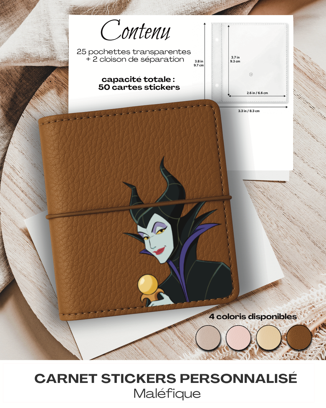 Carnet Stickers personnalisé – Maléfique