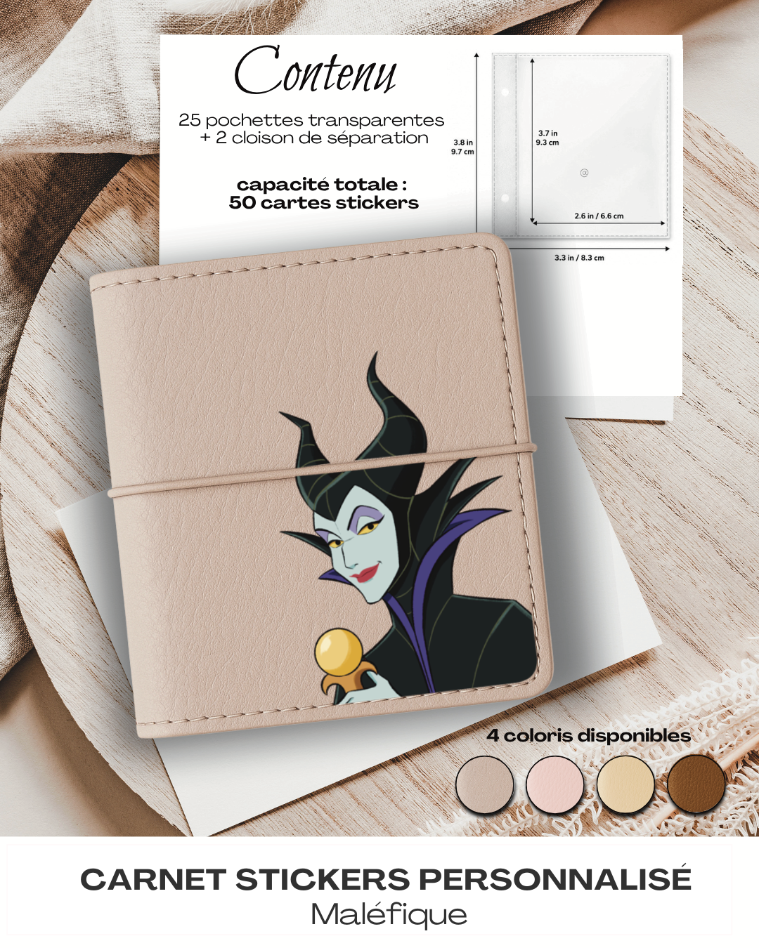 Carnet Stickers personnalisé – Maléfique