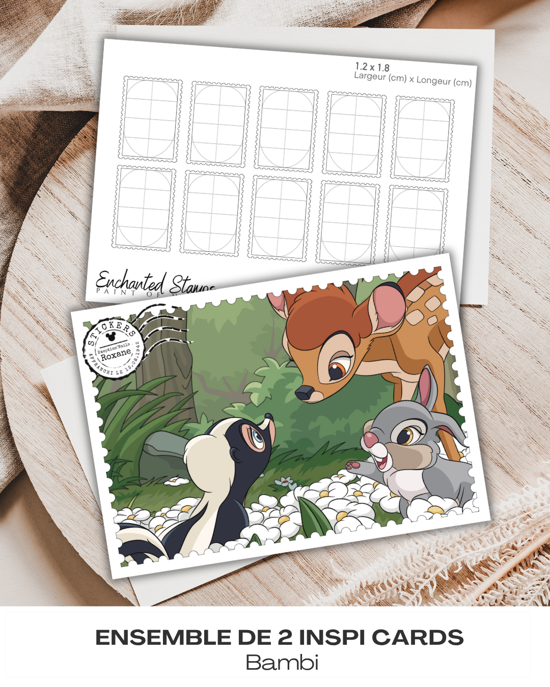 Bambi – lot de 2 Inspi Cards (gabarits vierges)