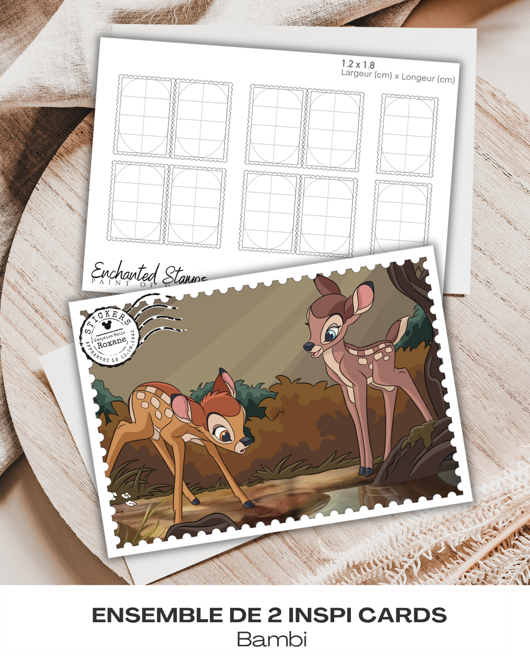 Bambi – lot de 2 Inspi Cards (gabarits vierges)