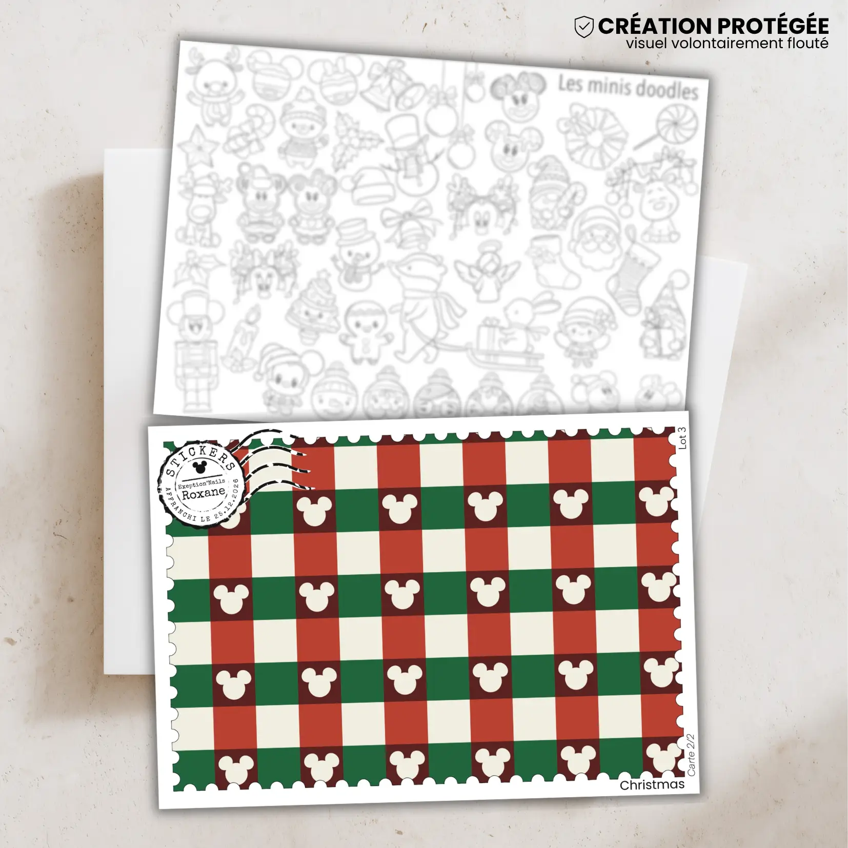 Christmas – 2 minis cartes – Lot n°3