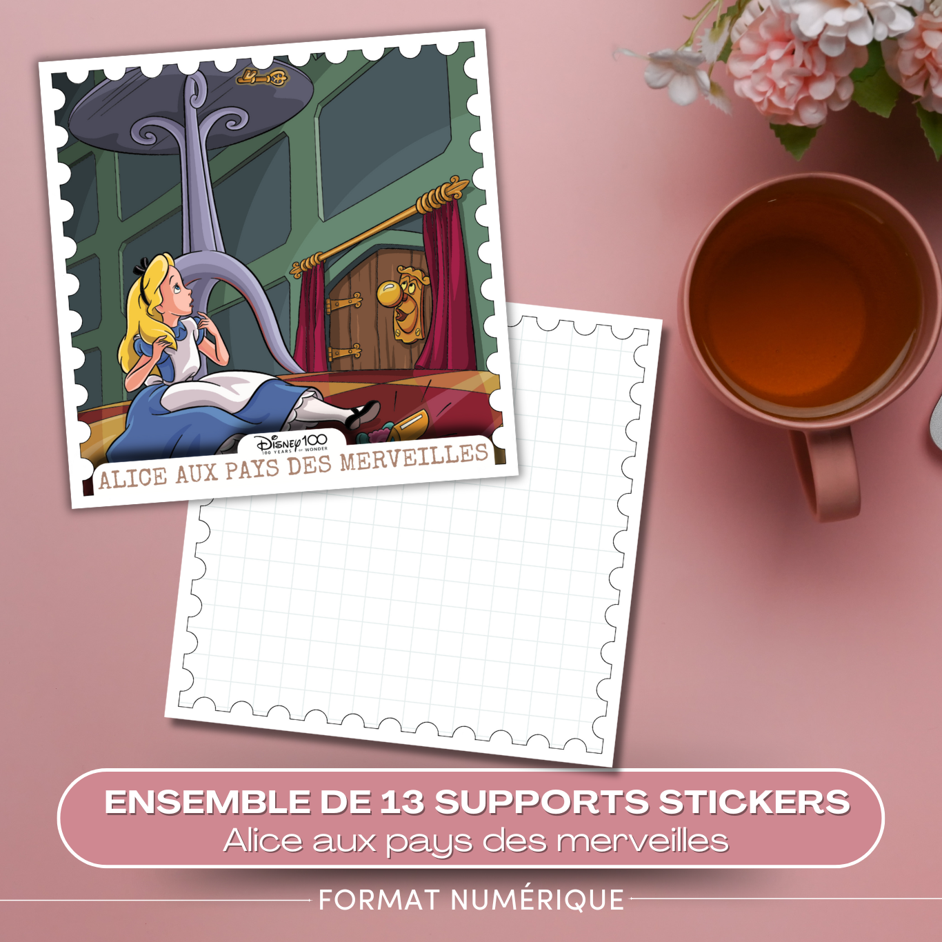 Alice aux pays des merveilles - lot de 13 fonds de boite – Image 5