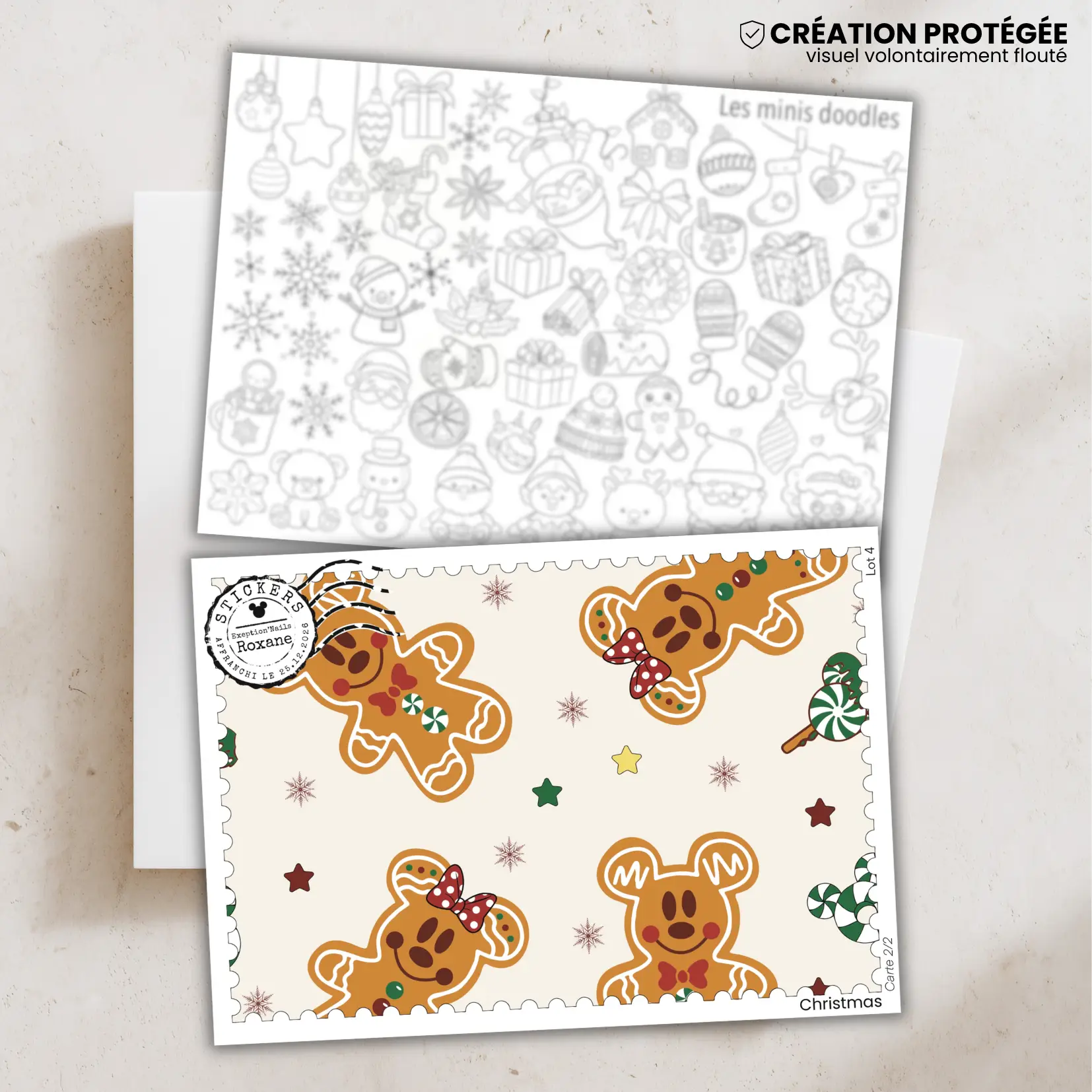 Christmas – 2 minis cartes – Lot n°4