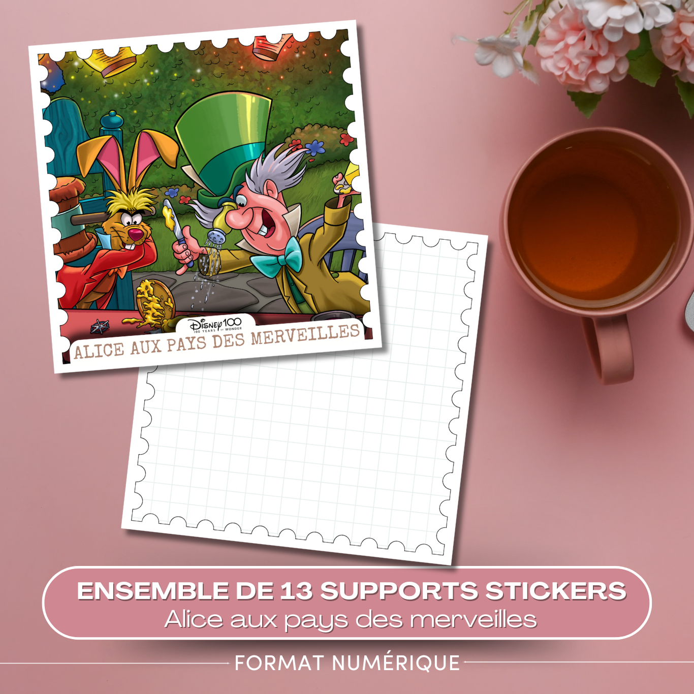 Alice aux pays des merveilles - lot de 13 fonds de boite – Image 4