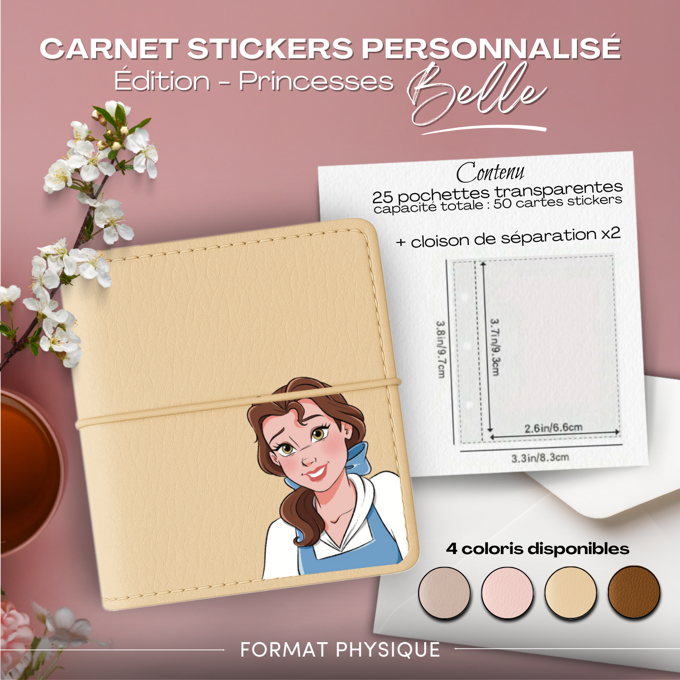 Carnet Stickers personnalisé - Édition Princesse - Belle – Image 3