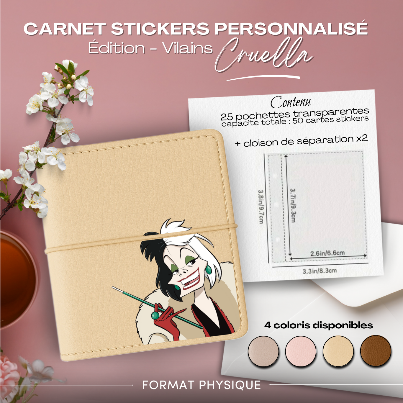 Carnet Stickers personnalisé - Édition Vilains - Cruella – Image 3