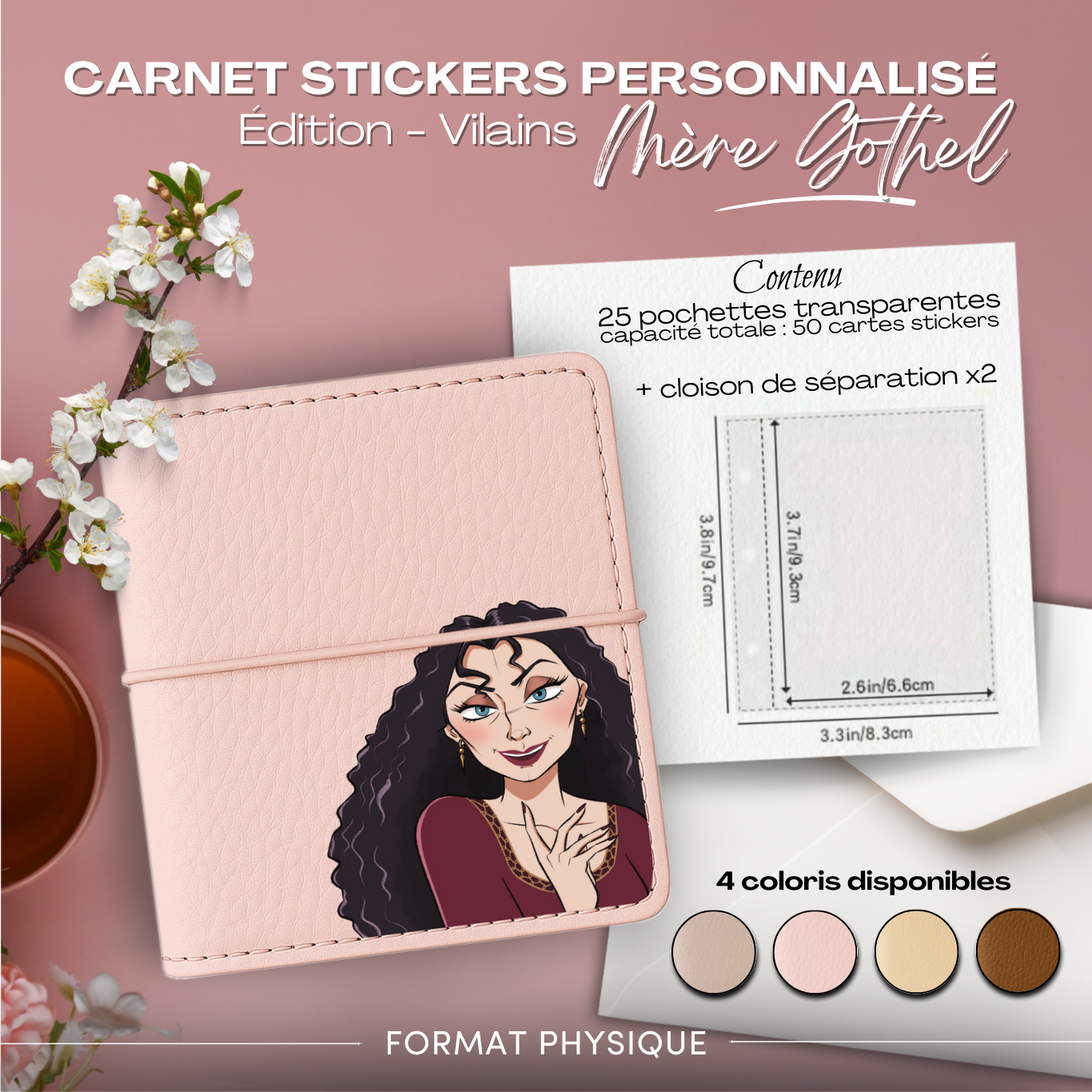 Carnet Stickers personnalisé – Édition Vilains – Mère Gothel