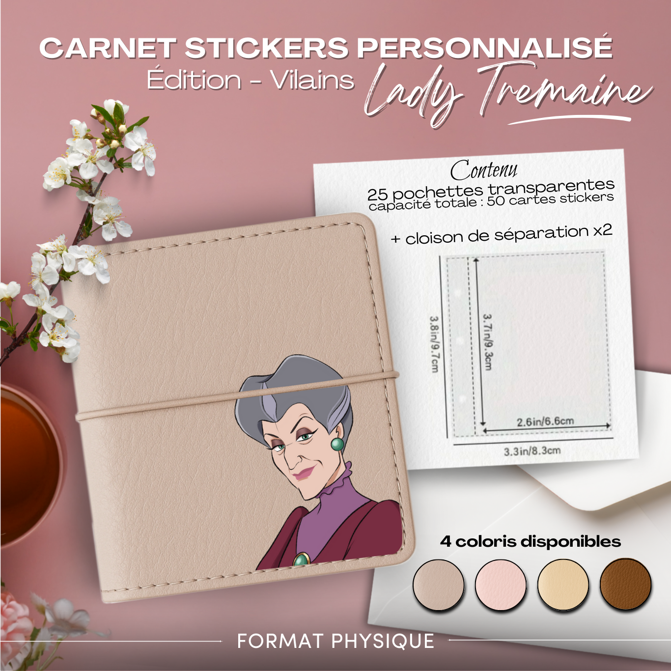 Carnet Stickers personnalisé – Édition Vilains – Lady Tremaine