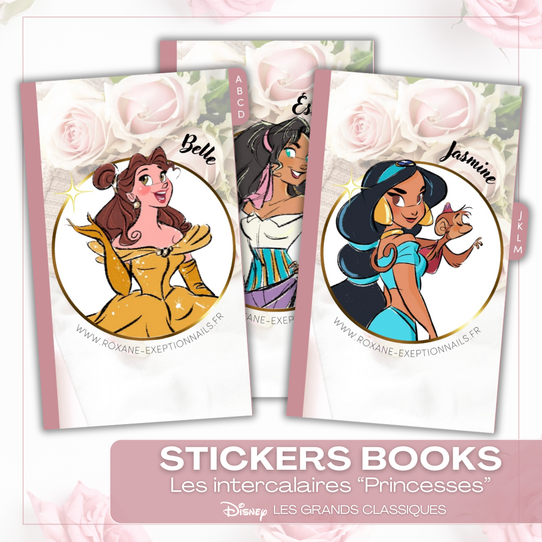 6 Intercalaires “Princesse Disney” pour Stickers Book (format numérique)
